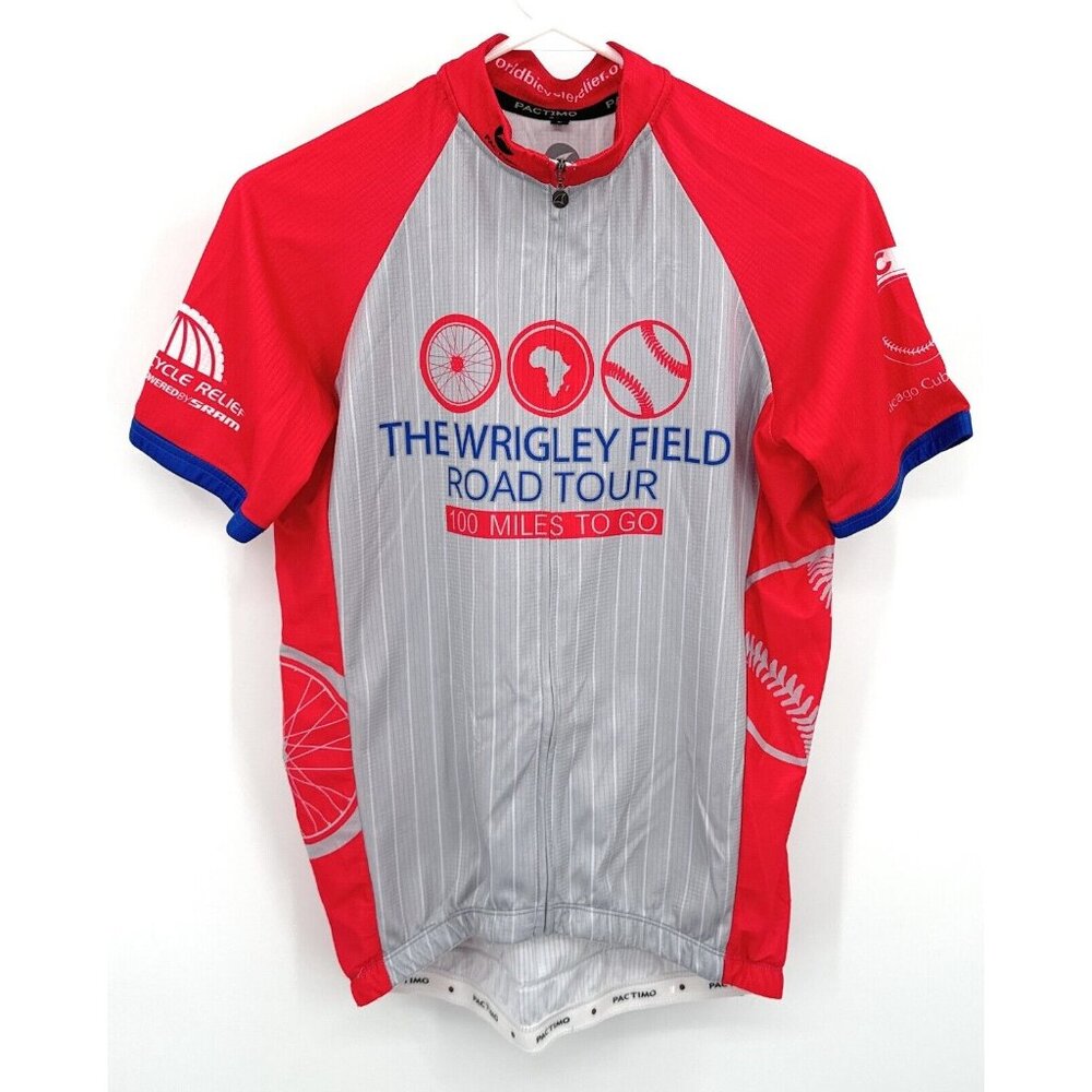 Pactimo Men’s Cycling Jersey Wrigley Cubs Road Tour Red Size Large‎